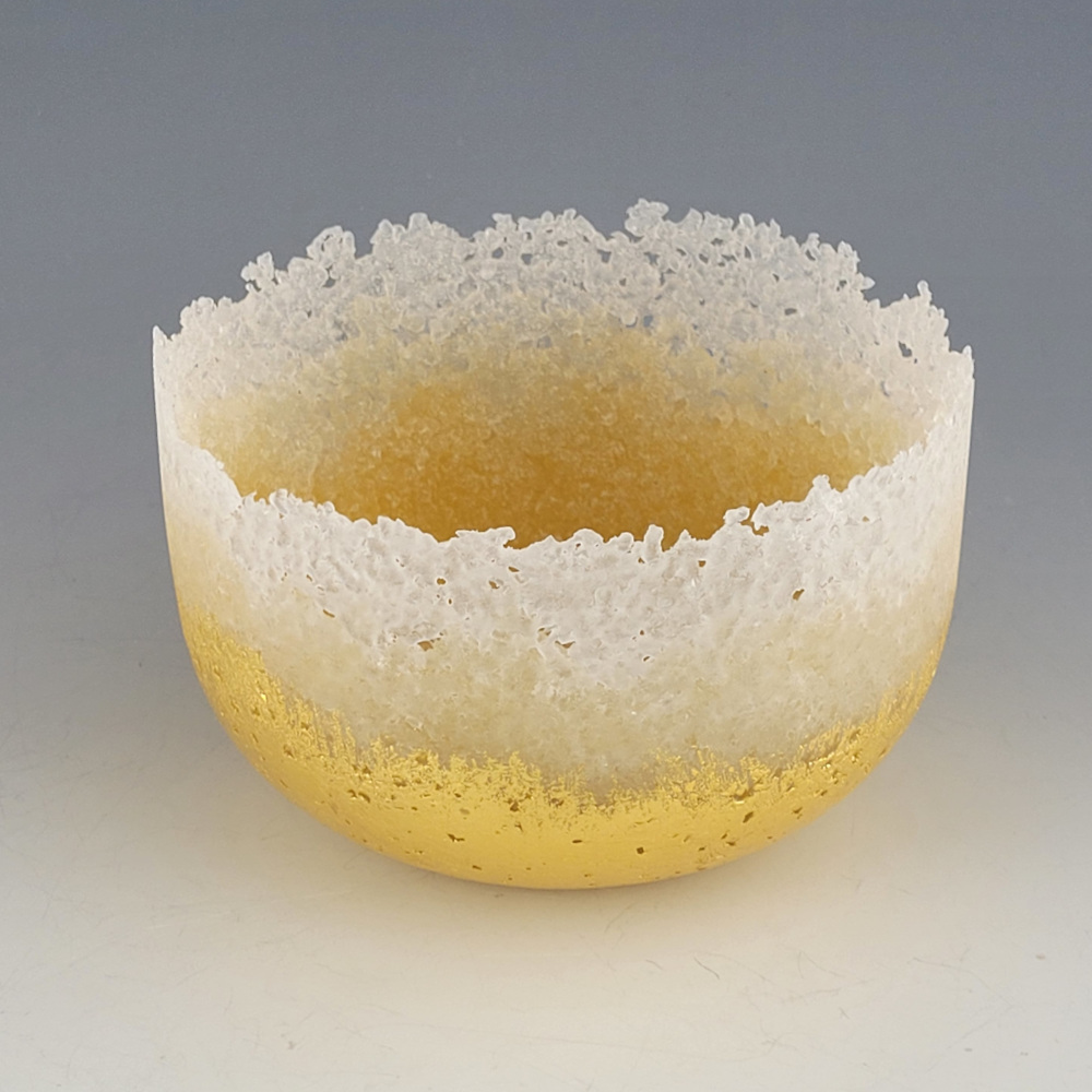 Pate de Verre Bowl, Gilded